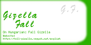 gizella fall business card